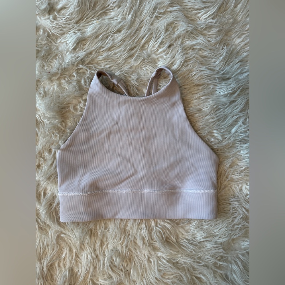 Lululemon high neck white sports bra size 8
